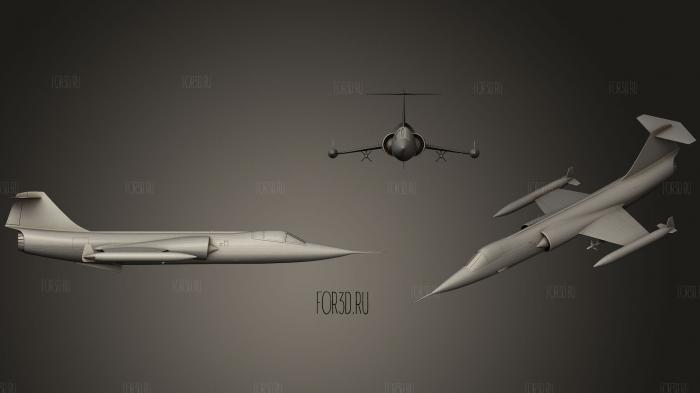 F 104 Starfighter stl model for CNC